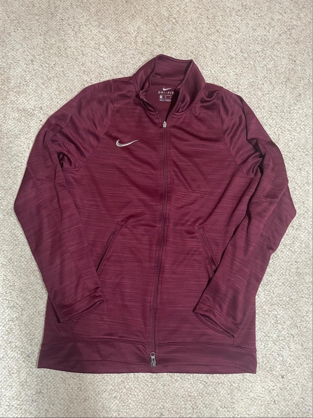 Nike Mens Track Jacket in Burgundy - Medium